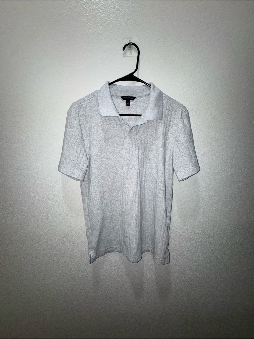 Banana Republic Light Gray Men's Polo Shirt